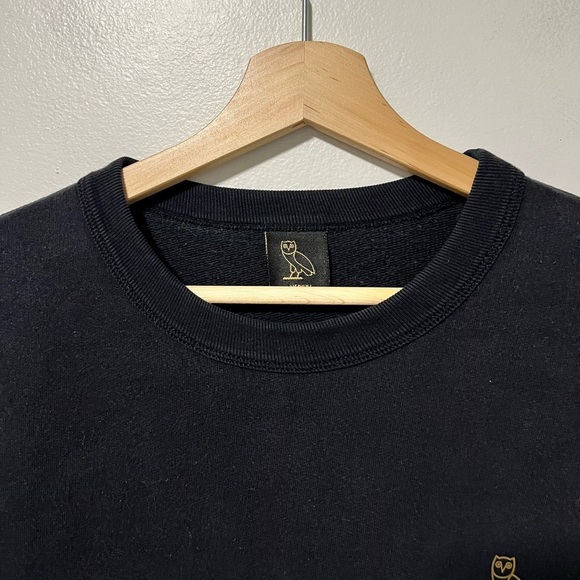 OVO Men’s Black Long Sleeve Crewneck Sweatshirt - Size Medium, Made in Canada - Picture 4 of 11